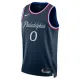 Nike Philadelphia 76ers Tyrese Maxey Trikot City Edition 25/26 Swingman Navy Für Herren