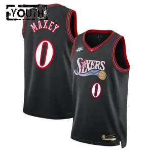 Nike Philadelphia 76ers Tyrese Maxey Trikot Classic Edition 25/26 Swingman Schwarz Für Kinder