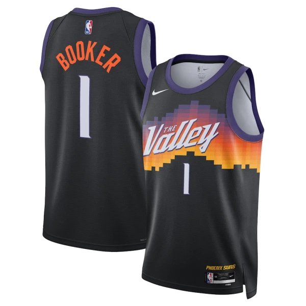 Nike Phoenix Suns Devin Booker Trikot City Edition 25/26 Swingman Schwarz Für Herren