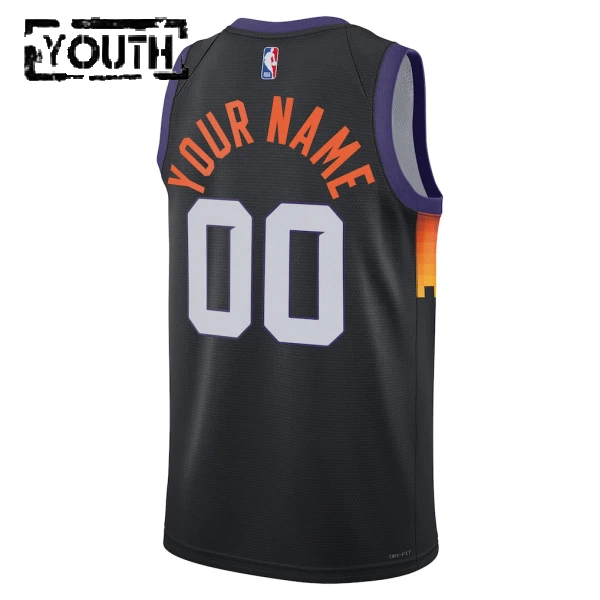 Nike Phoenix Suns Trikot Personalisiert City Edition 25/26 Swingman Schwarz Für Kinder