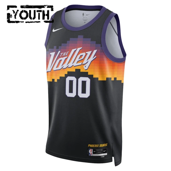 Nike Phoenix Suns Trikot Personalisiert City Edition 25/26 Swingman Schwarz Für Kinder