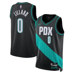 Nike Portland Trail Blazers Damian Lillard Trikot City Edition 25/26 Swingman Schwarz Für Herren
