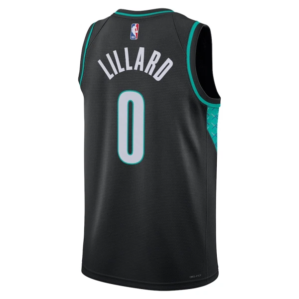 Nike Portland Trail Blazers Damian Lillard Trikot City Edition 25/26 Swingman Schwarz Für Herren
