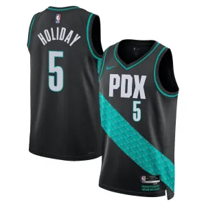 Nike Portland Trail Blazers Jrue Holiday Trikot City Edition 25/26 Swingman Schwarz Für Herren