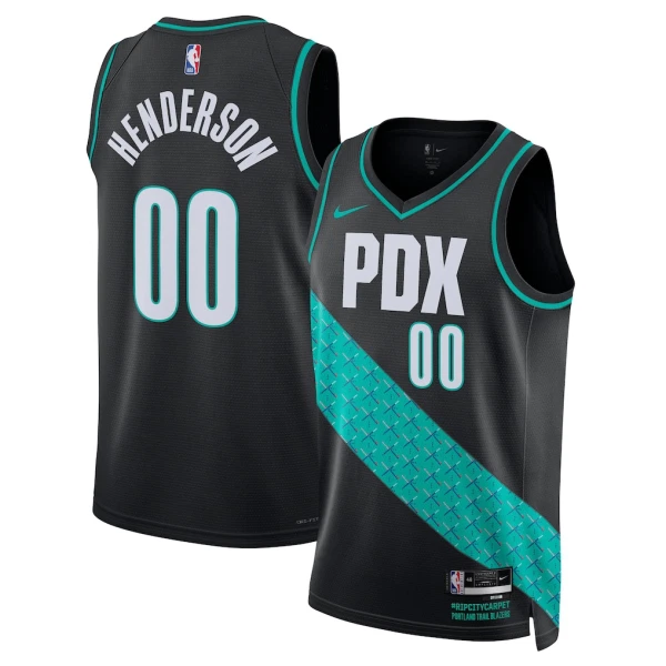 Nike Portland Trail Blazers Scoot Henderson Trikot City Edition 25/26 Swingman Schwarz Für Herren Nike Portland Trail Blazers Scoot Henderson Trikot City Edition 25/26 Swingman Schwarz Für Herren