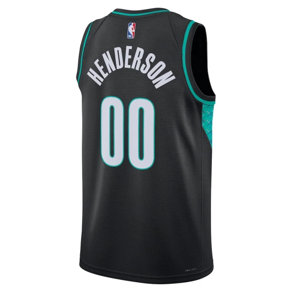 Nike Portland Trail Blazers Scoot Henderson Trikot City Edition 25/26 Swingman Schwarz Für Herren