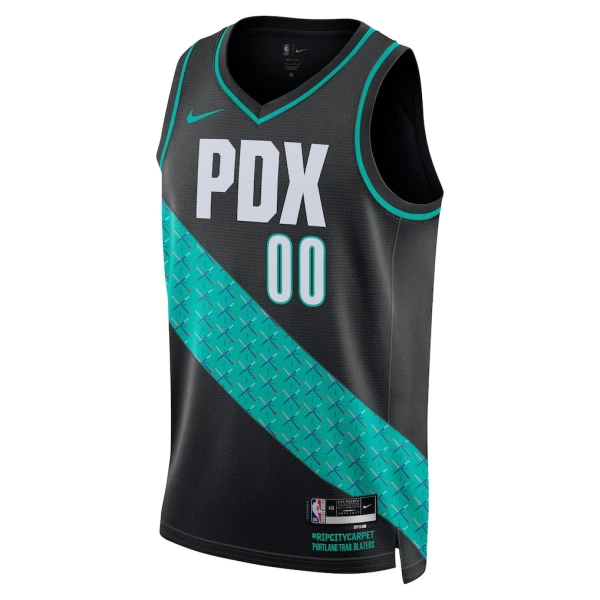 Nike Portland Trail Blazers Scoot Henderson Trikot City Edition 25/26 Swingman Schwarz Für Herren