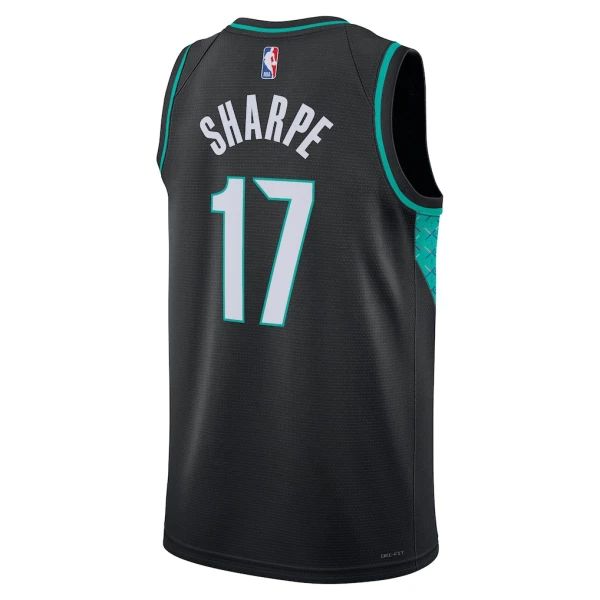 Nike Portland Trail Blazers Shaedon Sharpe Trikot City Edition 25/26 Swingman Schwarz Für Herren