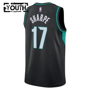 Nike Portland Trail Blazers Shaedon Sharpe Trikot City Edition 25/26 Swingman Schwarz Für Kinder