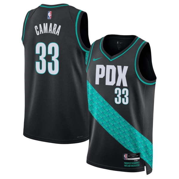 Nike Portland Trail Blazers Toumani Camara Trikot City Edition 25/26 Swingman Schwarz Für Herren Nike Portland Trail Blazers Toumani Camara Trikot City Edition 25/26 Swingman Schwarz Für Herren