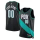 Nike Portland Trail Blazers Trikot Personalisiert City Edition 25/26 Swingman Schwarz Für Herren