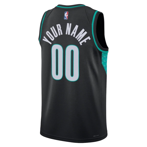 Nike Portland Trail Blazers Trikot Personalisiert City Edition 25/26 Swingman Schwarz Für Herren