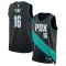 Nike Portland Trail Blazers Yang Hansen Trikot City Edition 25/26 Swingman Schwarz Für Herren