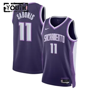 Nike Sacramento Kings Domantas Sabonis Trikot City Edition 25/26 Swingman Lila Für Kinder