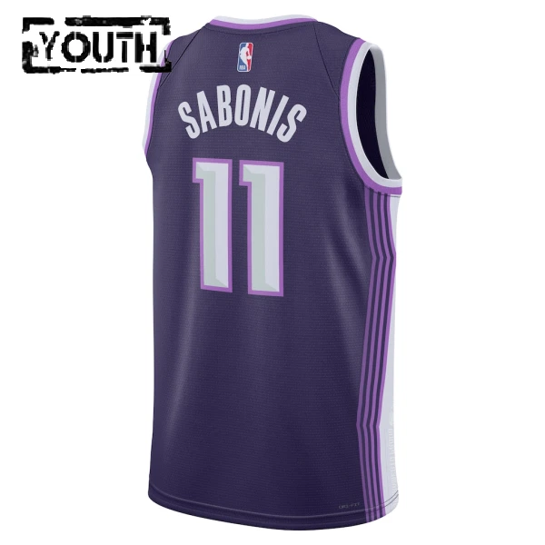 Nike Sacramento Kings Domantas Sabonis Trikot City Edition 25/26 Swingman Lila Für Kinder
