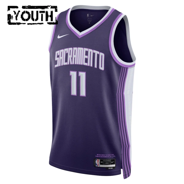 Nike Sacramento Kings Domantas Sabonis Trikot City Edition 25/26 Swingman Lila Für Kinder