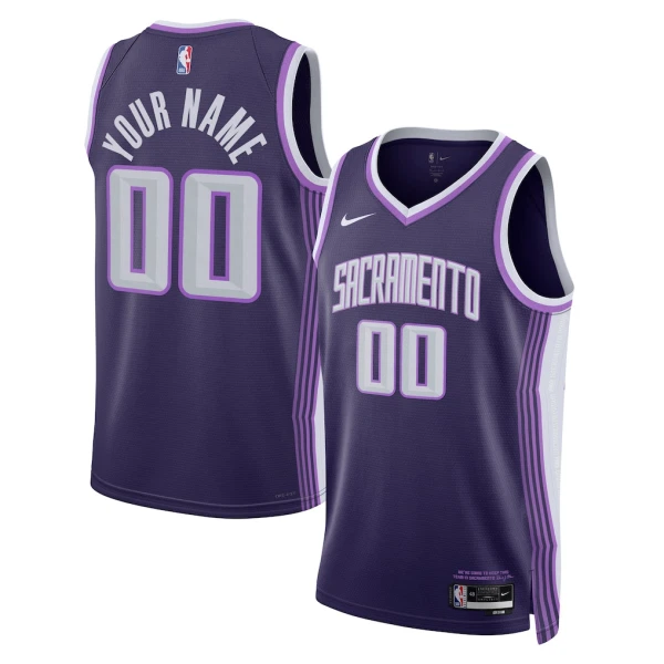 Nike Sacramento Kings Trikot Personalisiert City Edition 25/26 Swingman Lila Für Herren