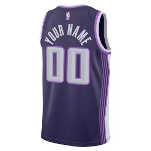 Nike Sacramento Kings Trikot Personalisiert City Edition 25/26 Swingman Lila Für Herren