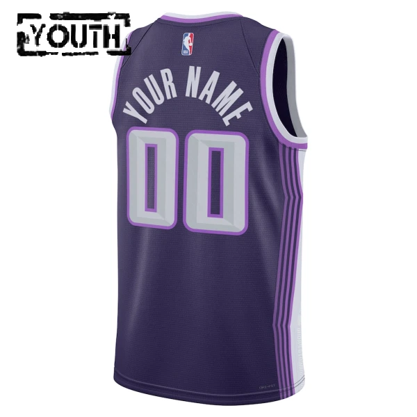 Nike Sacramento Kings Trikot Personalisiert City Edition 25/26 Swingman Lila Für Kinder