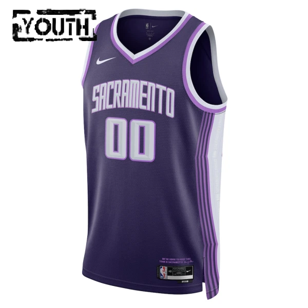 Nike Sacramento Kings Trikot Personalisiert City Edition 25/26 Swingman Lila Für Kinder