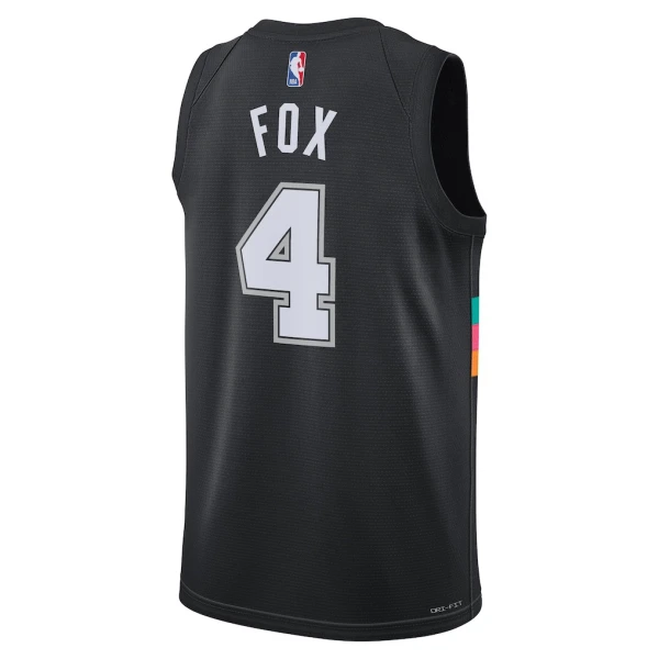 Nike San Antonio Spurs De Aaron Fox Trikot City Edition 25/26 Swingman Schwarz Für Herren