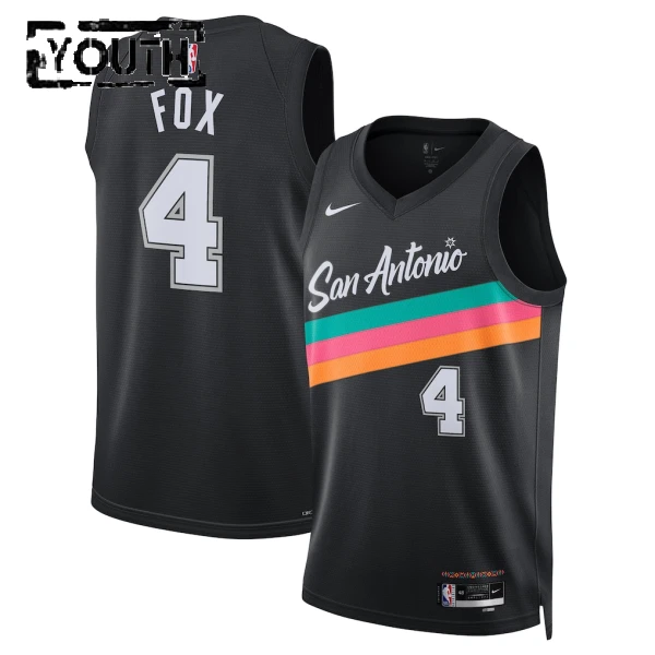 Nike San Antonio Spurs De Aaron Fox Trikot City Edition 25/26 Swingman Schwarz Für Kinder Nike San Antonio Spurs De Aaron Fox Trikot City Edition 25/26 Swingman Schwarz Für Kinder