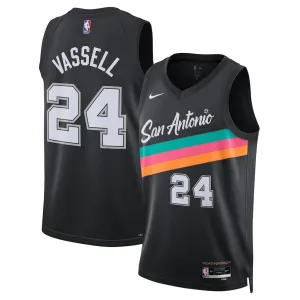 Nike San Antonio Spurs Devin Vassell Trikot City Edition 25/26 Swingman Schwarz Für Herren