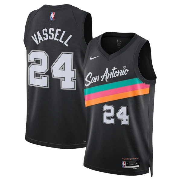 Nike San Antonio Spurs Devin Vassell Trikot City Edition 25/26 Swingman Schwarz Für Herren