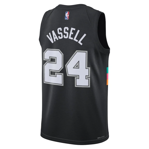Nike San Antonio Spurs Devin Vassell Trikot City Edition 25/26 Swingman Schwarz Für Herren