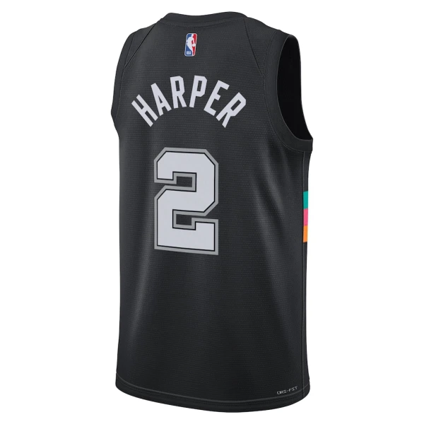Nike San Antonio Spurs Dylan Harper Trikot City Edition 25/26 Swingman Schwarz Für Herren