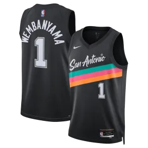 Nike San Antonio Spurs Victor Wembanyama Trikot City Edition 25/26 Swingman Schwarz Für Herren