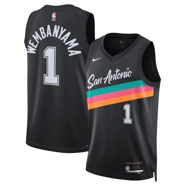 Nike San Antonio Spurs Victor Wembanyama Trikot City Edition 25/26 Swingman Schwarz Für Herren Nike San Antonio Spurs Victor Wembanyama Trikot City Edition 25/26 Swingman Schwarz Für Herren