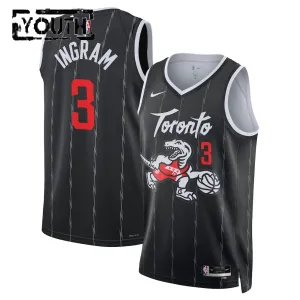 Nike Toronto Raptors Brandon Ingram Trikot City Edition 25/26 Swingman Schwarz Für Kinder