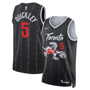 Nike Toronto Raptors Immanuel Quickley Trikot City Edition 25/26 Swingman Schwarz Für Herren