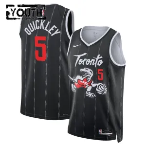 Nike Toronto Raptors Immanuel Quickley Trikot City Edition 25/26 Swingman Schwarz Für Kinder
