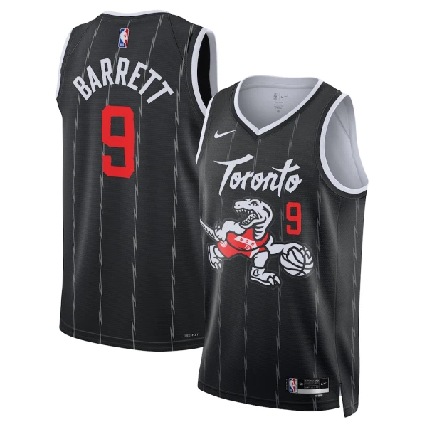 Nike Toronto Raptors RJ Barrett Trikot City Edition 25/26 Swingman Schwarz Für Herren