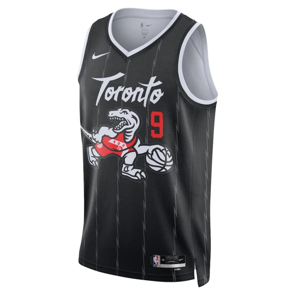Nike Toronto Raptors RJ Barrett Trikot City Edition 25/26 Swingman Schwarz Für Herren