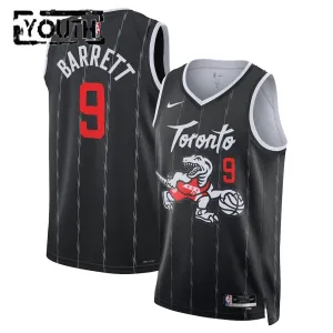 Nike Toronto Raptors RJ Barrett Trikot City Edition 25/26 Swingman Schwarz Für Kinder