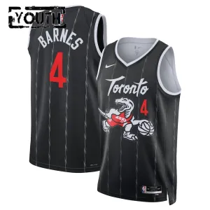 Nike Toronto Raptors Scottie Barnes Trikot City Edition 25/26 Swingman Schwarz Für Kinder
