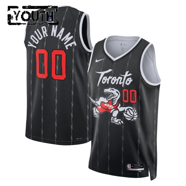Nike Toronto Raptors Trikot Personalisiert City Edition 25/26 Swingman Schwarz Für Kinder Nike Toronto Raptors Trikot Personalisiert City Edition 25/26 Swingman Schwarz Für Kinder