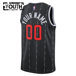 Nike Toronto Raptors Trikot Personalisiert City Edition 25/26 Swingman Schwarz Für Kinder