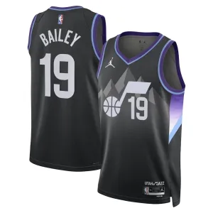 Jordan Utah Jazz Ace Bailey Trikot Statement Edition 25/26 Swingman Schwarz Für Herren