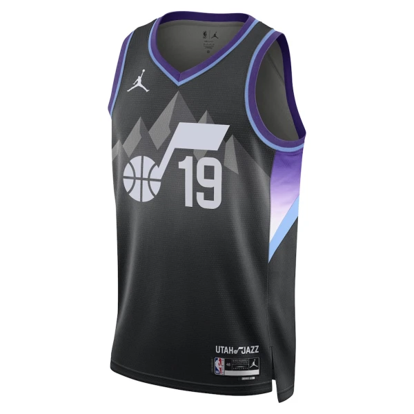 Jordan Utah Jazz Ace Bailey Trikot Statement Edition 25/26 Swingman Schwarz Für Herren