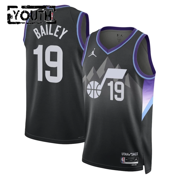 Jordan Utah Jazz Ace Bailey Trikot Statement Edition 25/26 Swingman Schwarz Für Kinder Jordan Utah Jazz Ace Bailey Trikot Statement Edition 25/26 Swingman Schwarz Für Kinder