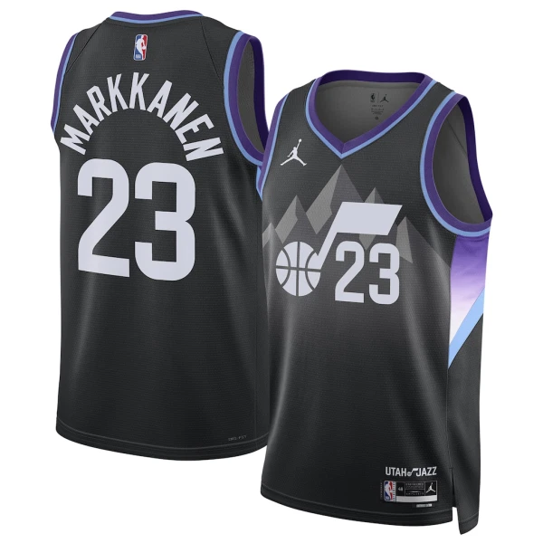 Jordan Utah Jazz Lauri Markkanen Trikot Statement Edition 25/26 Swingman Schwarz Für Herren