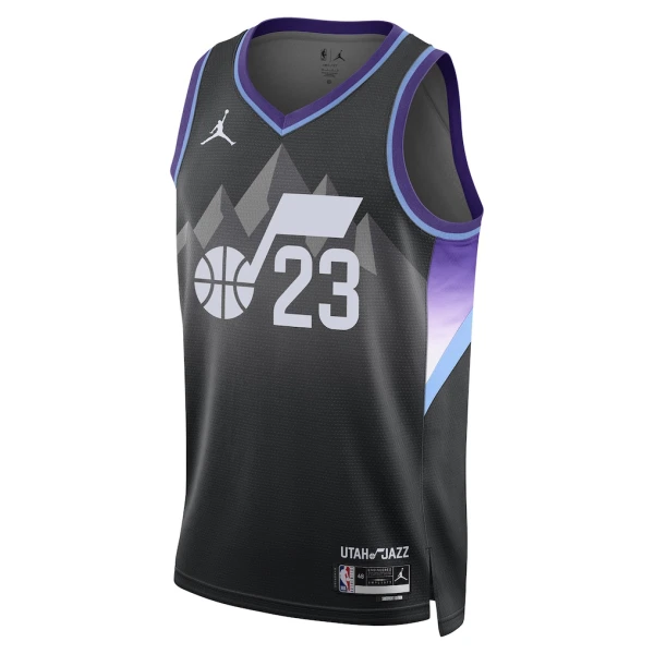 Jordan Utah Jazz Lauri Markkanen Trikot Statement Edition 25/26 Swingman Schwarz Für Herren