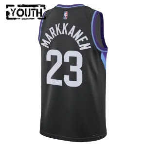 Jordan Utah Jazz Lauri Markkanen Trikot Statement Edition 25/26 Swingman Schwarz Für Kinder