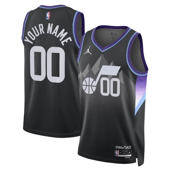 Jordan Utah Jazz Trikot Personalisiert Statement Edition 25/26 Swingman Schwarz Für Herren