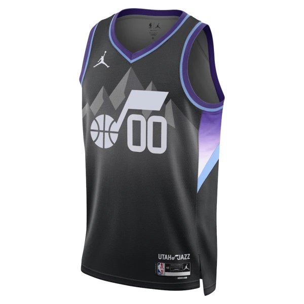 Jordan Utah Jazz Trikot Personalisiert Statement Edition 25/26 Swingman Schwarz Für Herren