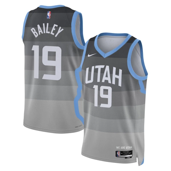 Nike Utah Jazz Ace Bailey Trikot City Edition 25/26 Swingman Grau Für Herren